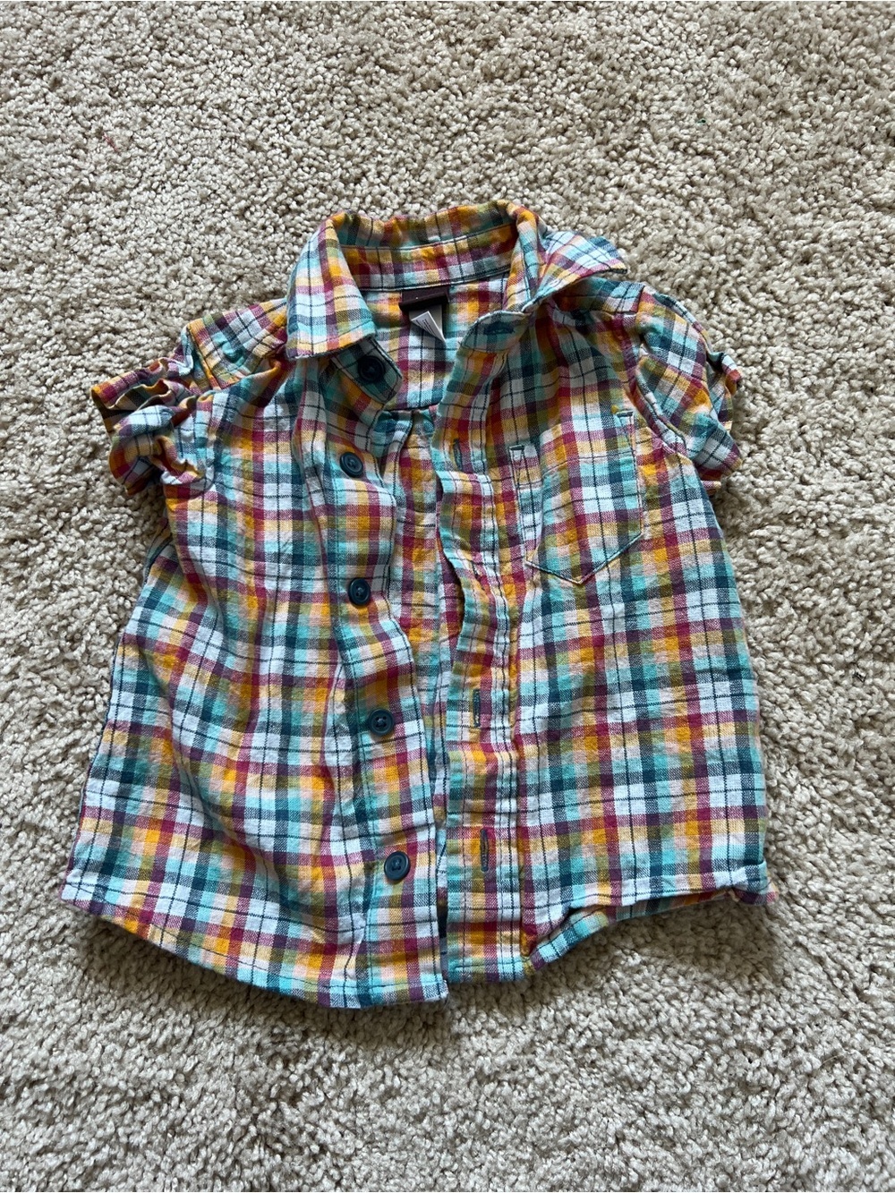 Tea Collection Plaid Shirt 3-6 months